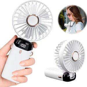 Ventilador De Mano Recargable Con Display