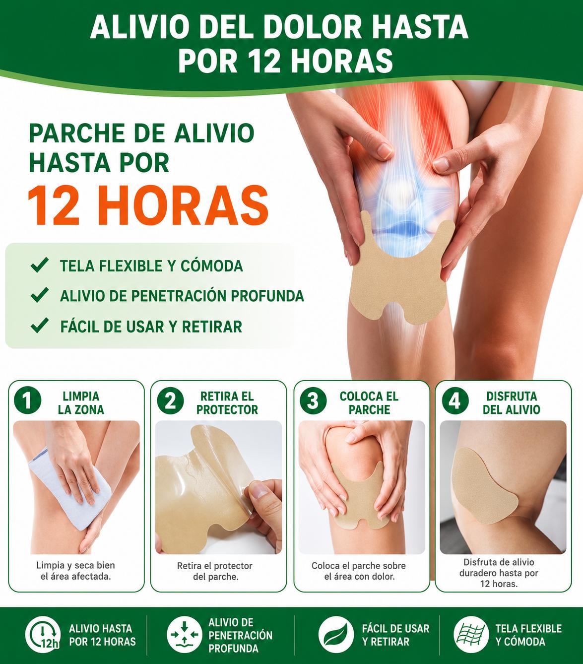 Parches Alivio dolor en rodillas 10pcs - Imagen 6