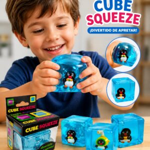 Juguete apretable de cubo de hielo Pinguino