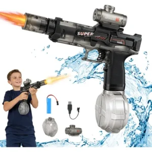 Pistola De Agua Electrica Automática Con Boquilla Efecto Llama